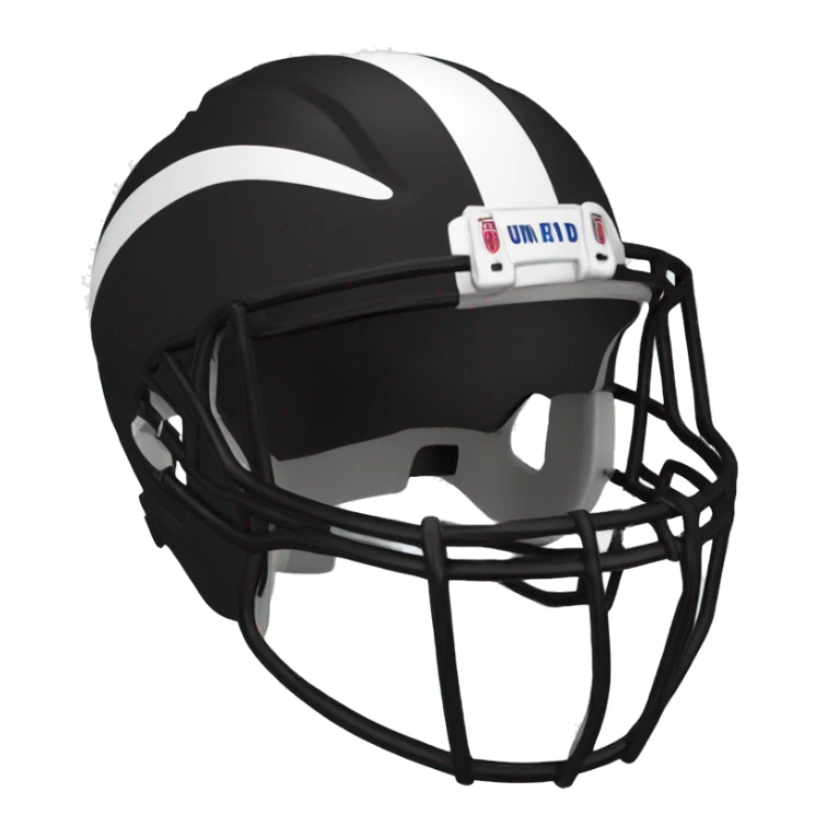 Un Casco de futbol americano color negro  sticker