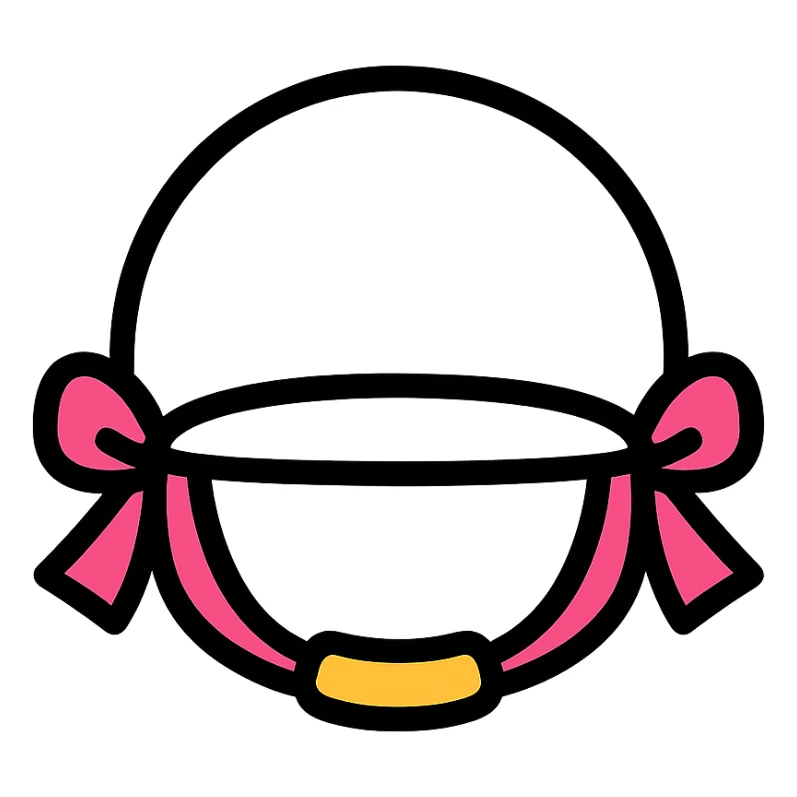 white helmet with pink ribbons on the sides sticker