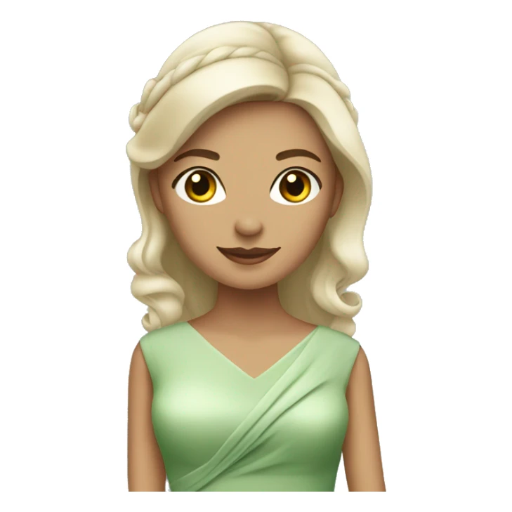 Bridesmaid wearing light green dress sticker