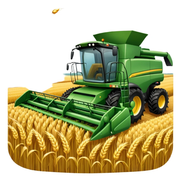An icon featuring a wheat field, a combine harvester, fertilizer formulas, and plant cells, symbolizing agronomy. The design includes farming tools and crops, representing agricultural science, crop production, and plant biology. Transparent background highlights sustainable farming and growth. sticker