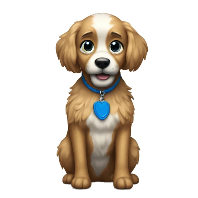 Anthropomorphic bipedal furry dog with blue fur sticker