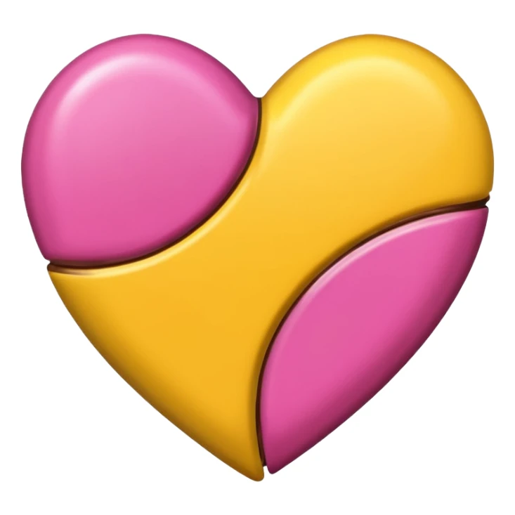 Yellow, Pink and chocolate heart sticker