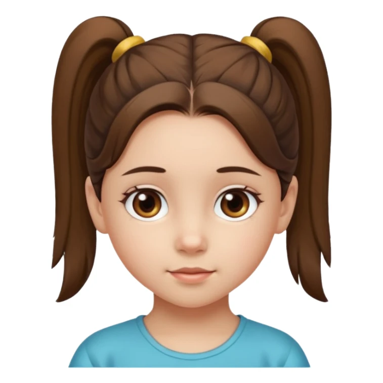 una chica pequeña con una cola de caballo sticker