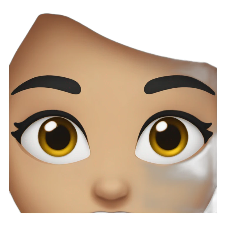 Women violet eyes black hair sticker