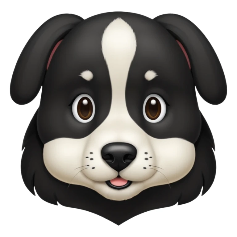 Chien noir avec poitrine et patte avant droite blanche sticker