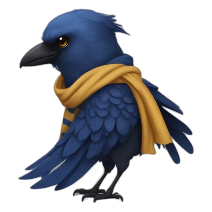 Ravenclaw raven with scarf hogwarts sticker