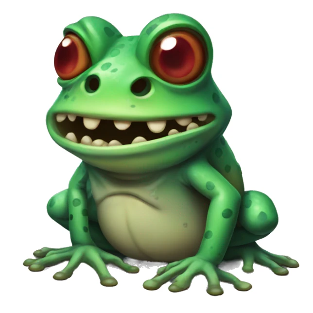 Zombie frog sticker