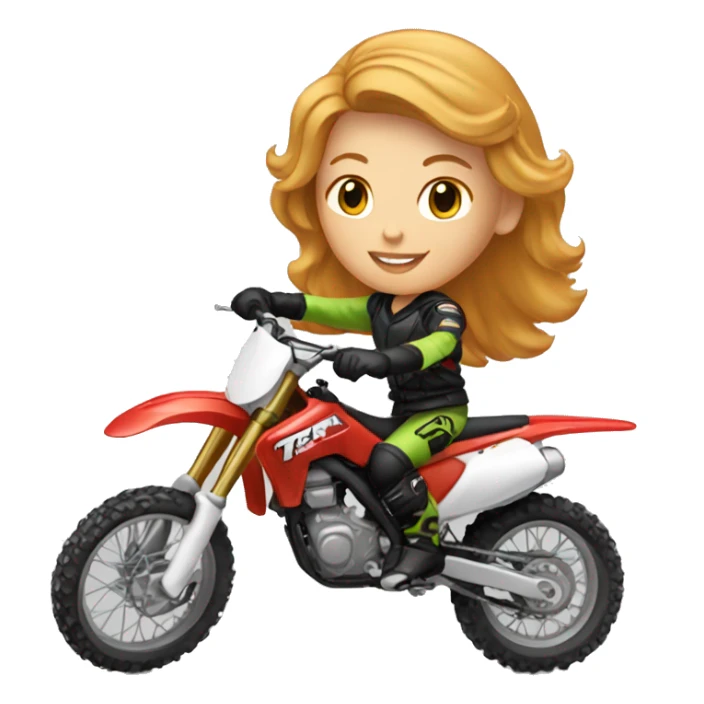 Strawberry blonde motocross women sticker