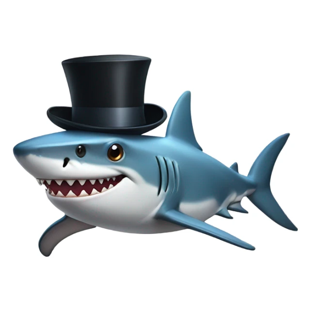 Shark with a top hat and shoes sticker