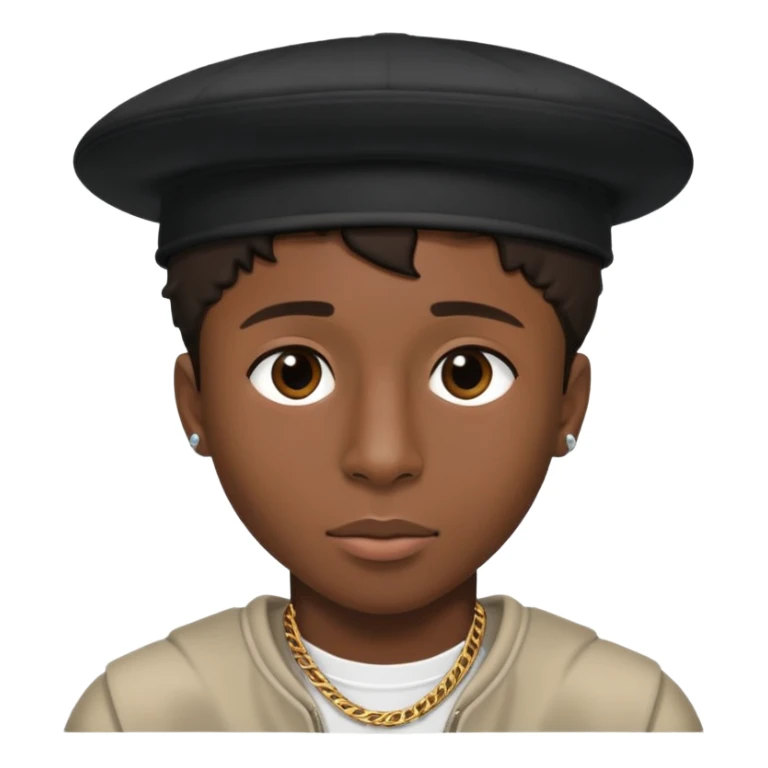 Nba youngboy yn black hat and he is black  sticker