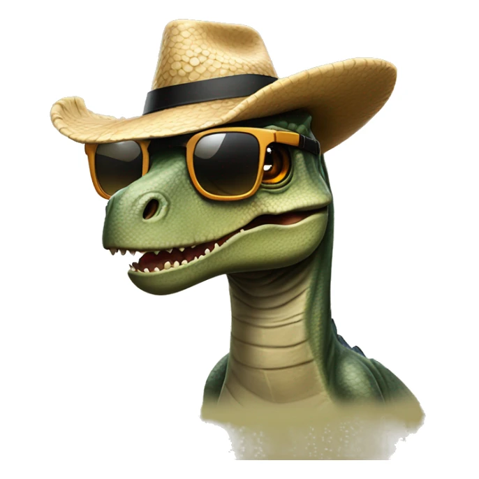 Dinosaurio con gafas y sombrero de pirata sticker