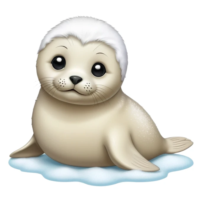 Baby seal is sprinkling powder sticker