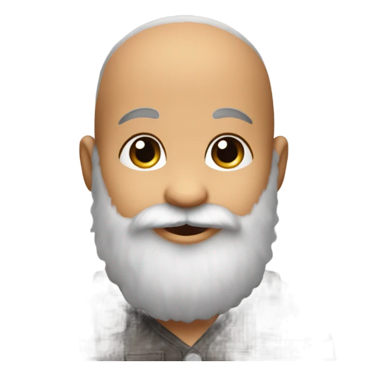 Baby with a beard sticker