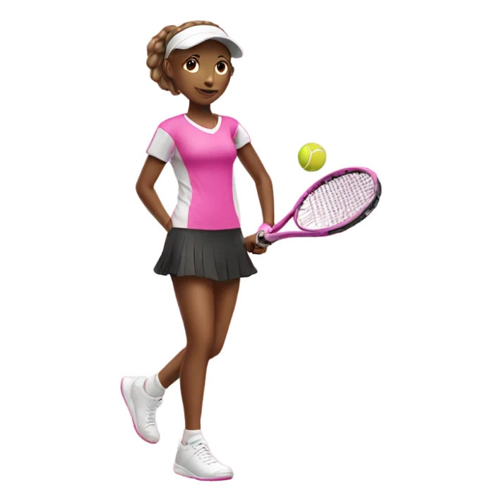 tennis girl pink  sticker