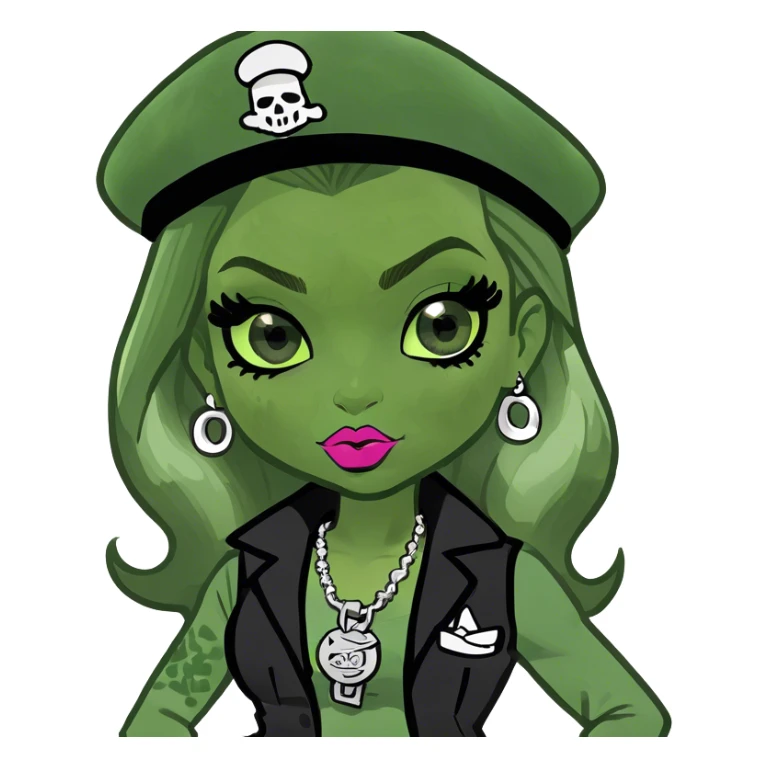 Bratz doll gangster bubbles fashion make up  sticker