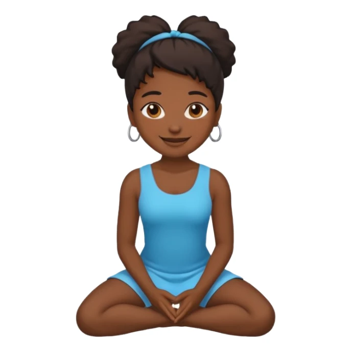 Black girl on her knees sticker