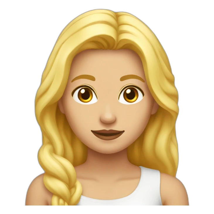 mujer bajita rubia rizosa graciosa sticker