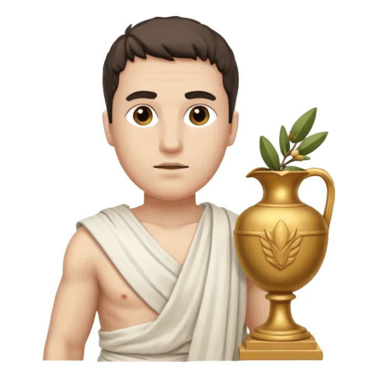 man white ancient greek people sticker