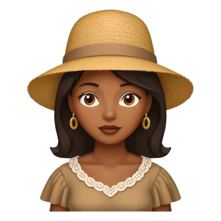 black woman with hat dress sticker