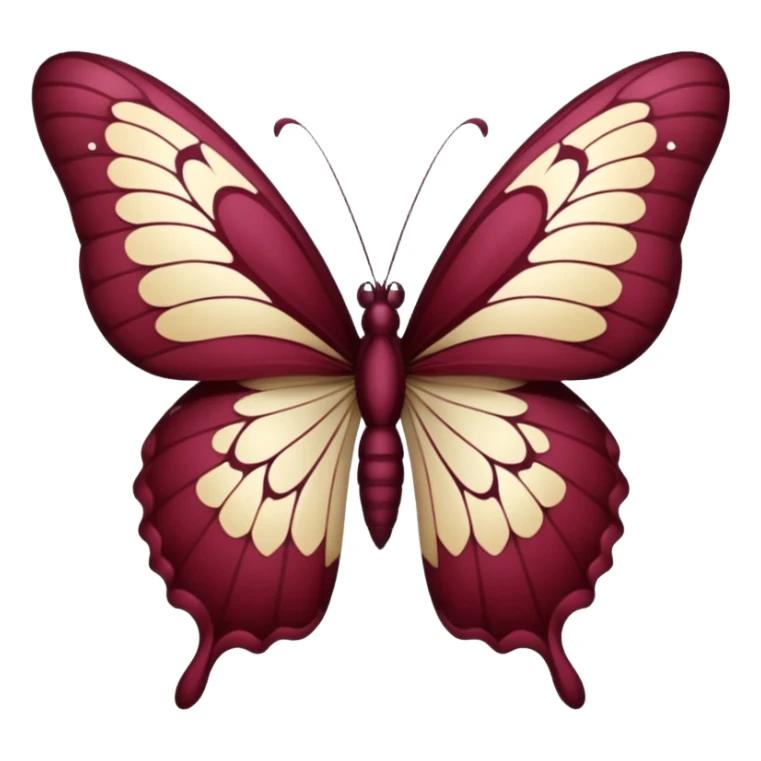 butterfly in burgundy color sticker