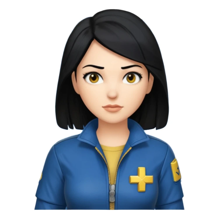 Lucy (black hair) from the Fallout TV show sticker