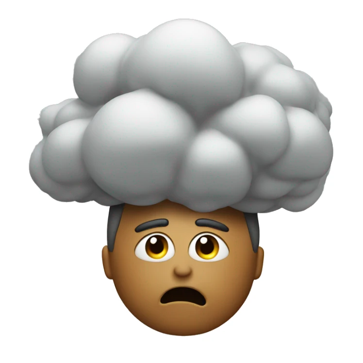 Person with a fart cloud as a head sticker