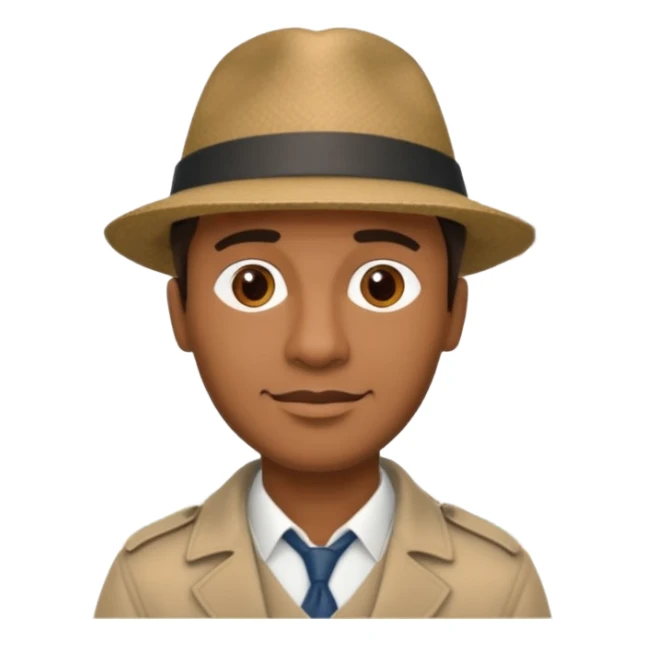 Homme. Créole réunionnais avec chapeau tour effeil sticker