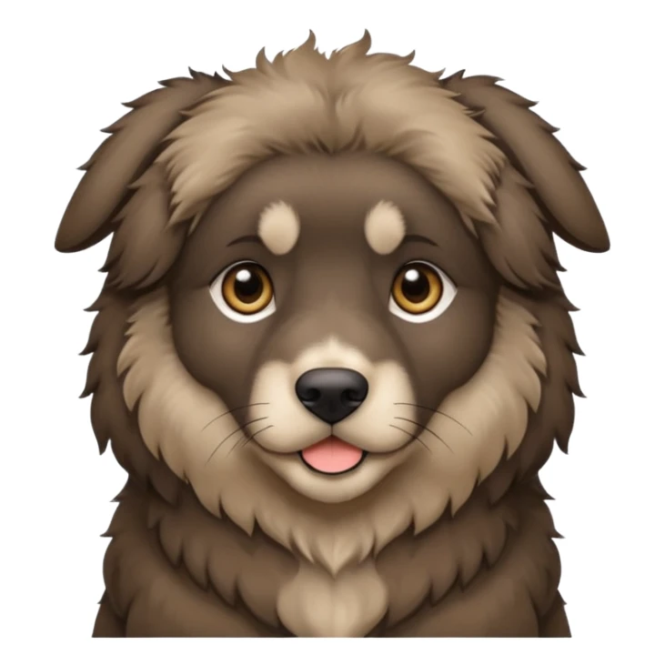 A dark-colored Caucasian Shepherd puppy with cropped ears sticker