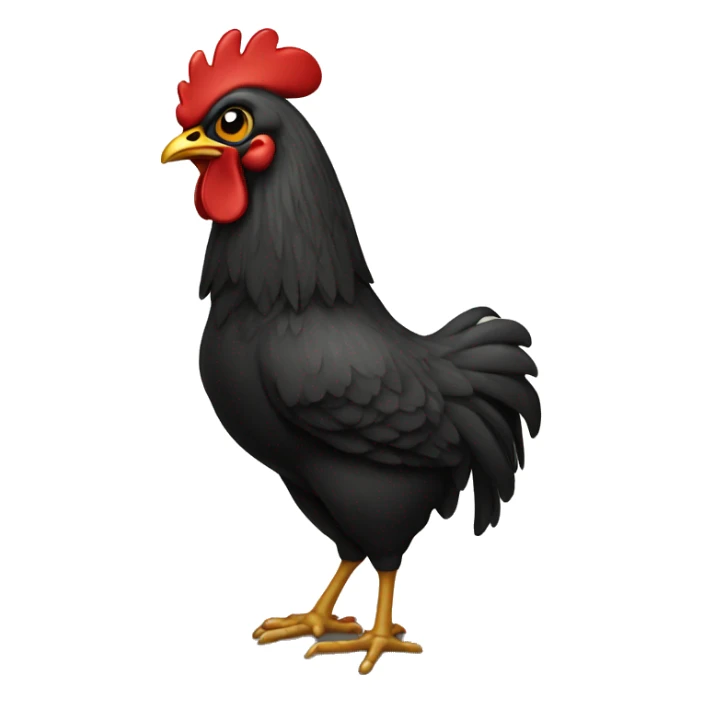 disor chicken emoji but black sticker