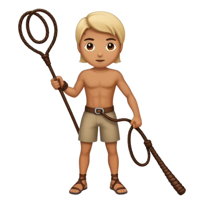 A person whipping a whip sticker