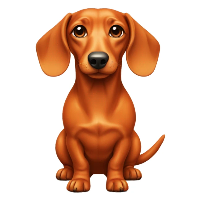 dachshund in a orange color sticker