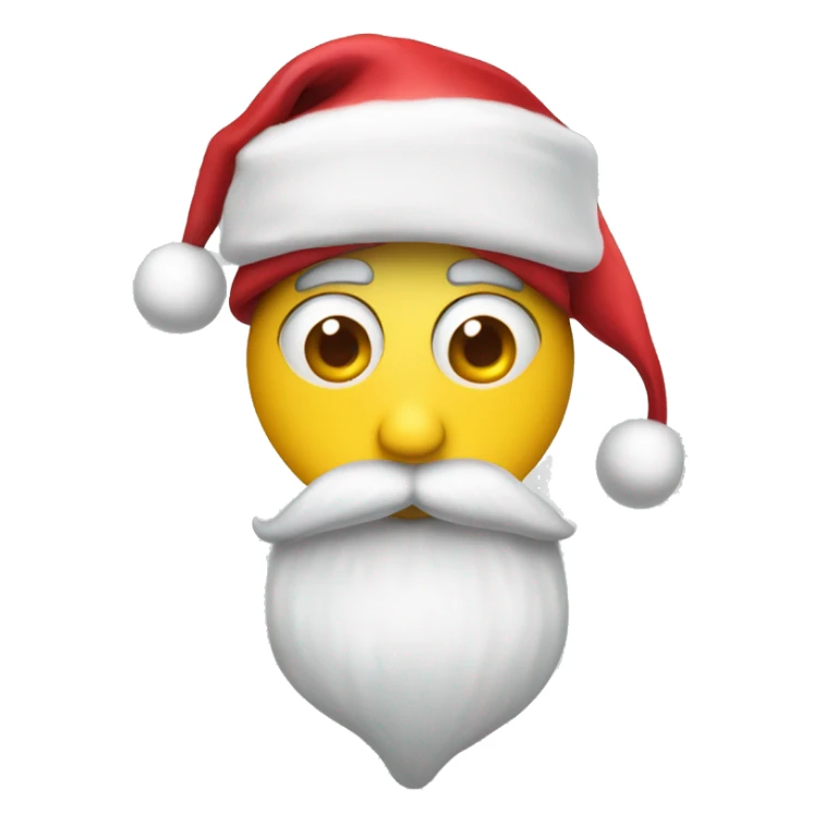 heart eye emoji wearing Santa hat sticker