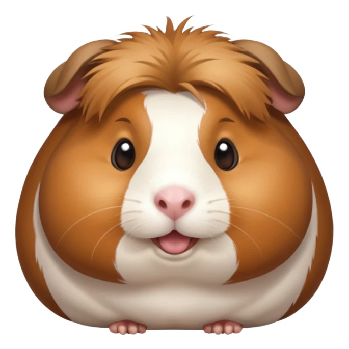 adorable guinea pig emoji, joyful expression, chubby cheeks sticker