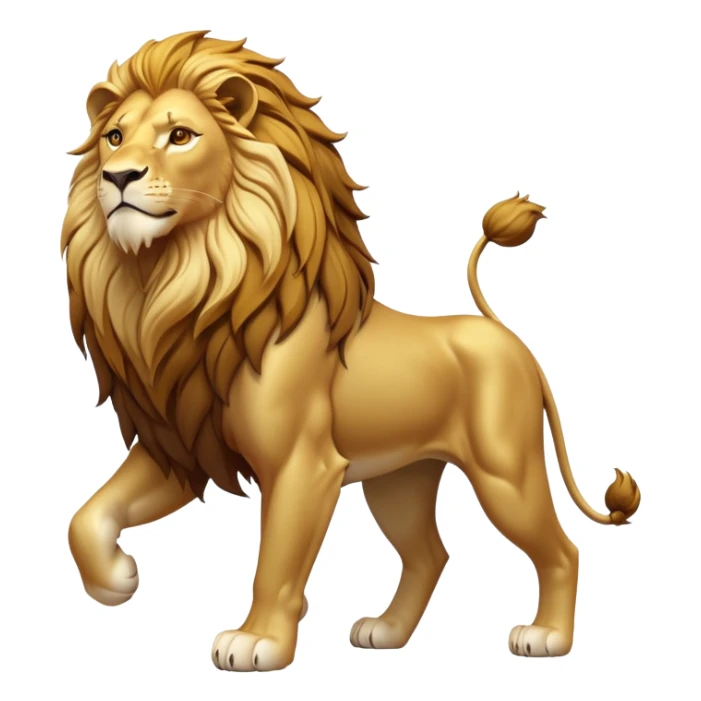 cinematic-lion-realistic-full-body-standing-emoji,-muscular-frame-exuding-royal-confidence,-majestic-mane-flowing-in-the-wind,-head-tilted-dramatically,-sleek-golden-fur,-piercing-eyes-filled-with-untamed-wisdom,-simplified-yet-realistic-focused-features,-highly-detailed,-glowing-with-an-almost-sarcastic-glow sticker