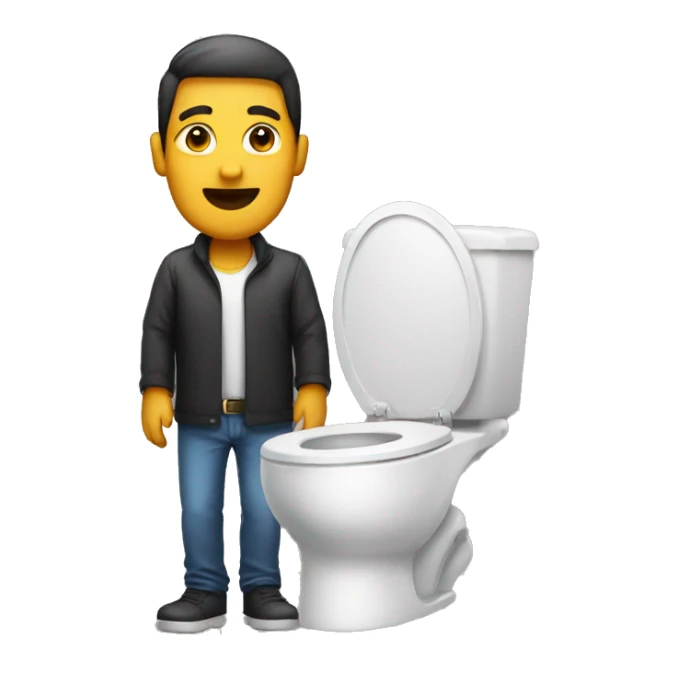 man in the toilet  sticker