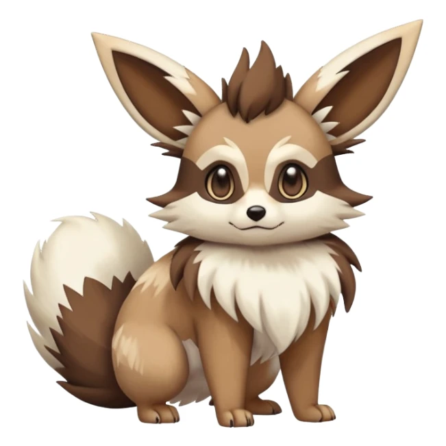 zigzagoon-Eevee-linoone-furret-Fakémon-hybrid-creature (full body)  sticker