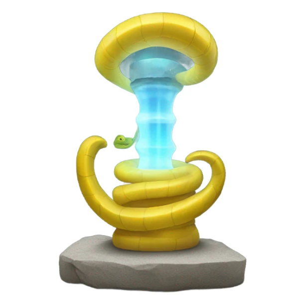 "cobra yellow light" in tube glass support stone sticker