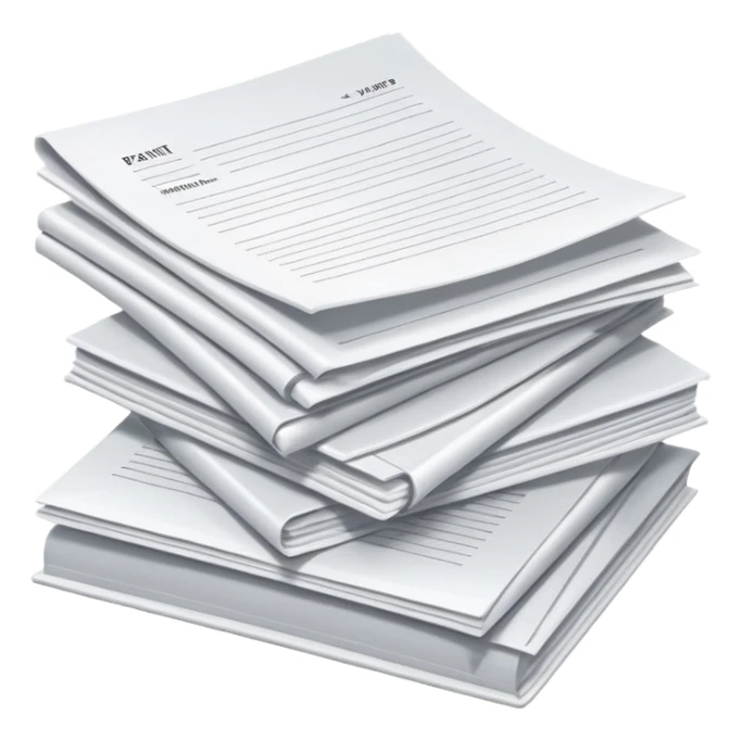 Pile of patent papers sticker