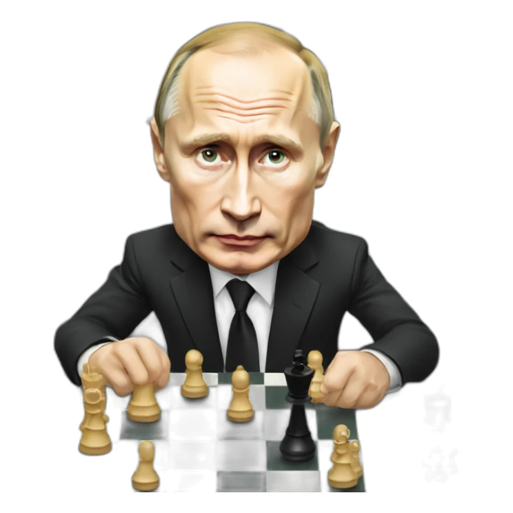 Vladimir Putin playing chess sticker