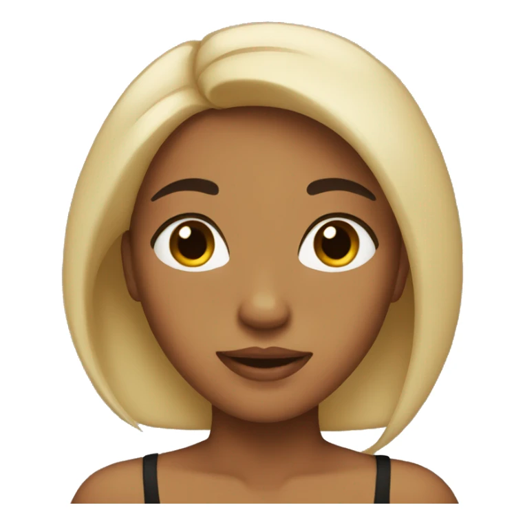girl with tan skin and black hair emoji sticker