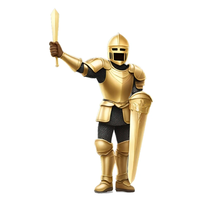 Golden Knight victory celebration hands up sticker