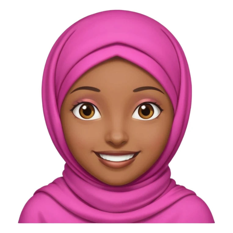 Brownskin black girl with pink hijab  sticker