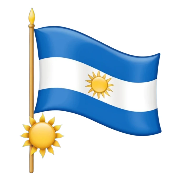 bandera uruguaya simple sin texto sticker