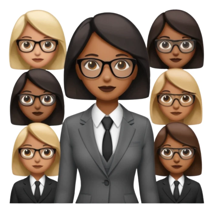 black women in suits wearing glasses sticker