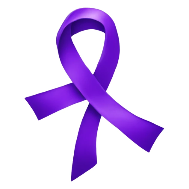 Purple cancer ribbon sticker