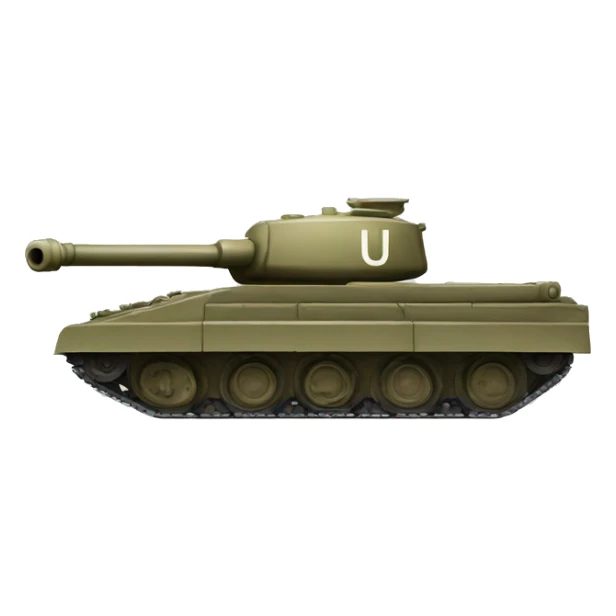 Tank with the letter u on top sticker