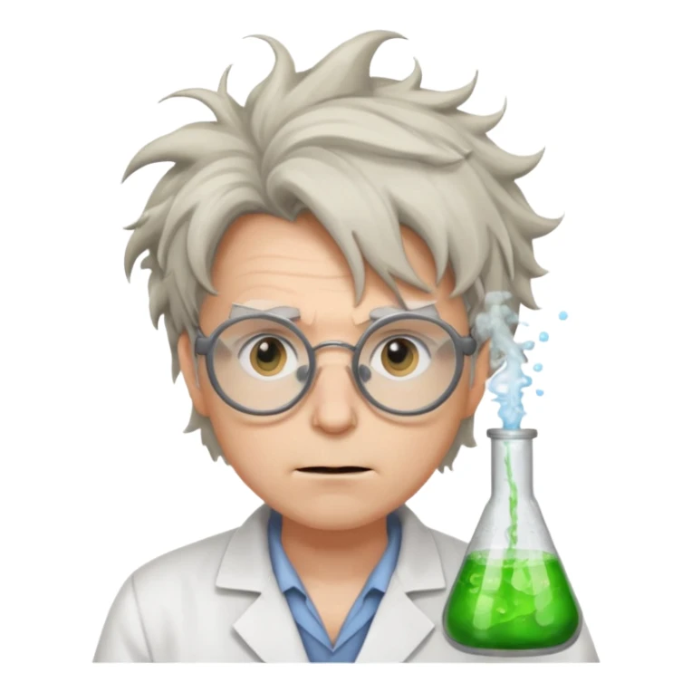 Un savant fou avec des lunettes sticker