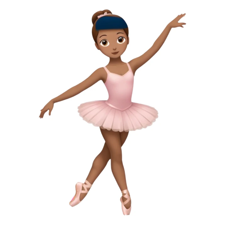 brown hair girl doing ballet sticker