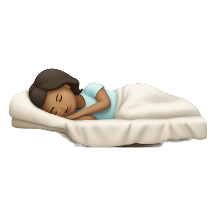 Brunette girl sleeping light skin  sticker