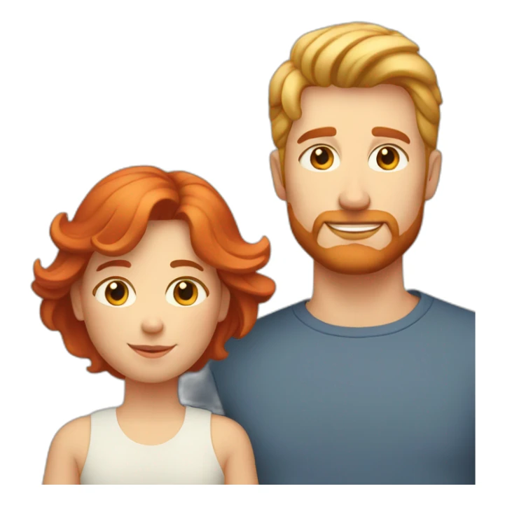 Mom red hair and dad blond and son blond with deer sticker